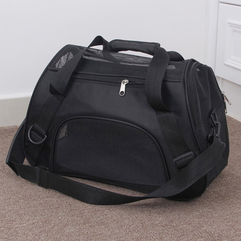 Plain Mesh Panel Pet Carrier Bag